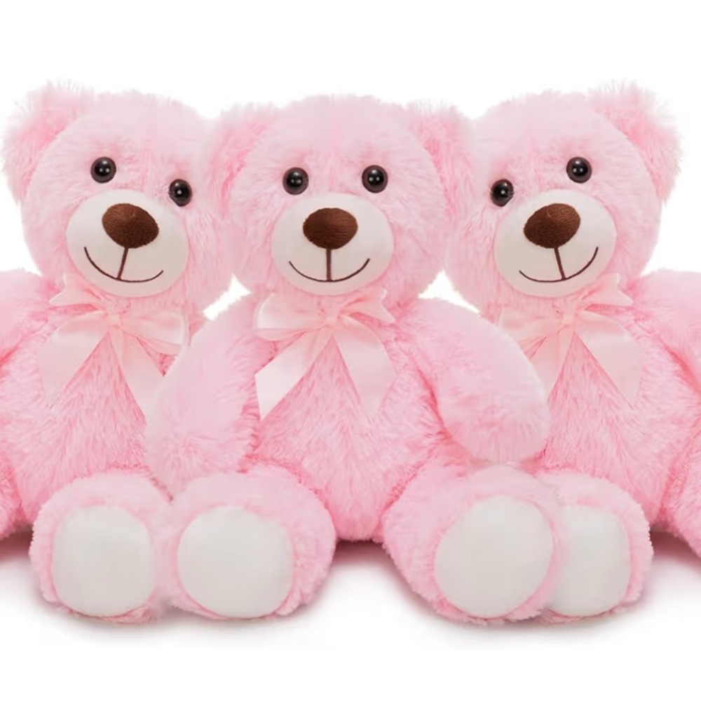 New Pink Plush Teddy Bear 14 inch